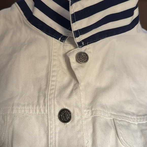Leslie Fay Sport Sz 10 white denim jean jacket - Picture 5 of 7